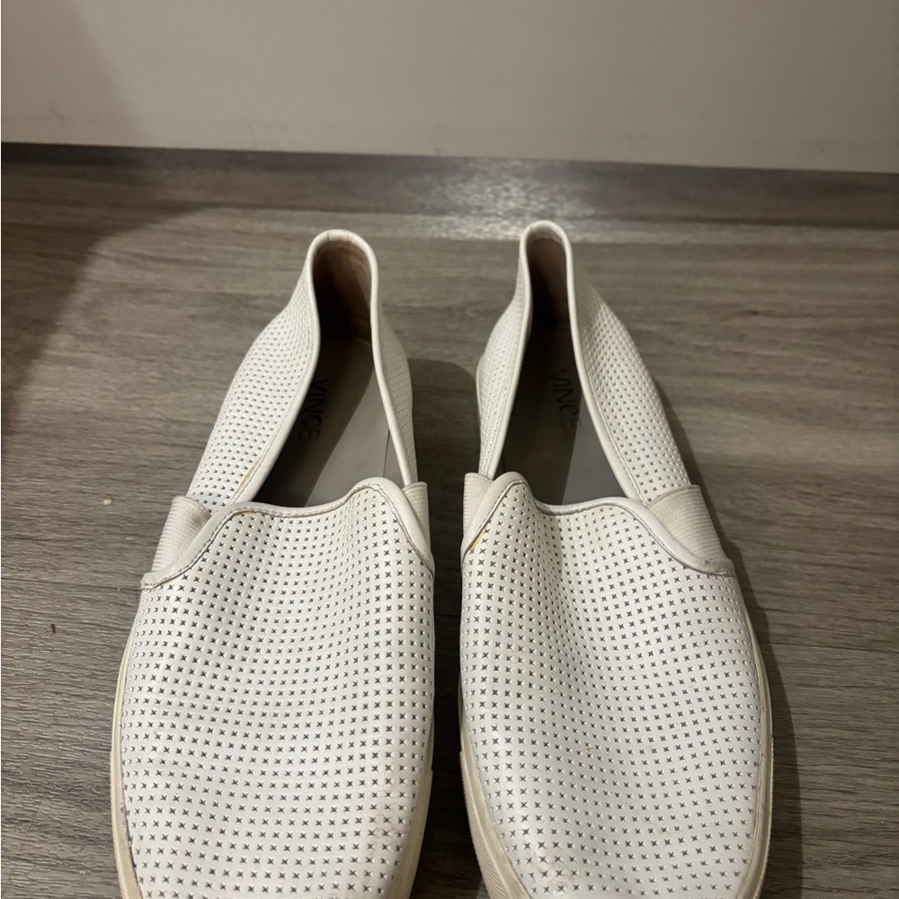Vince White Slip-On Shoes